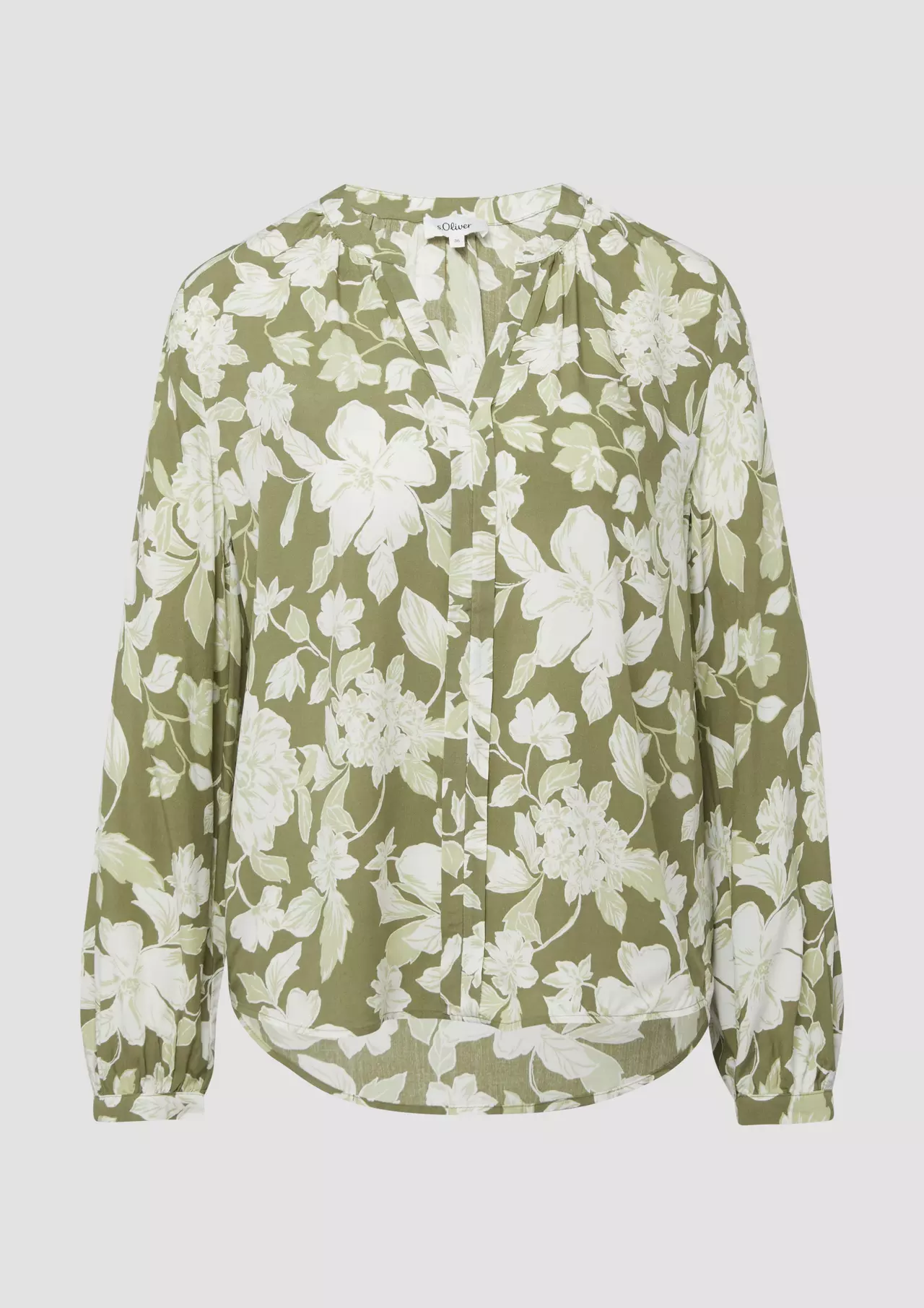 S. Oliver Blouse met Print - Olive Green