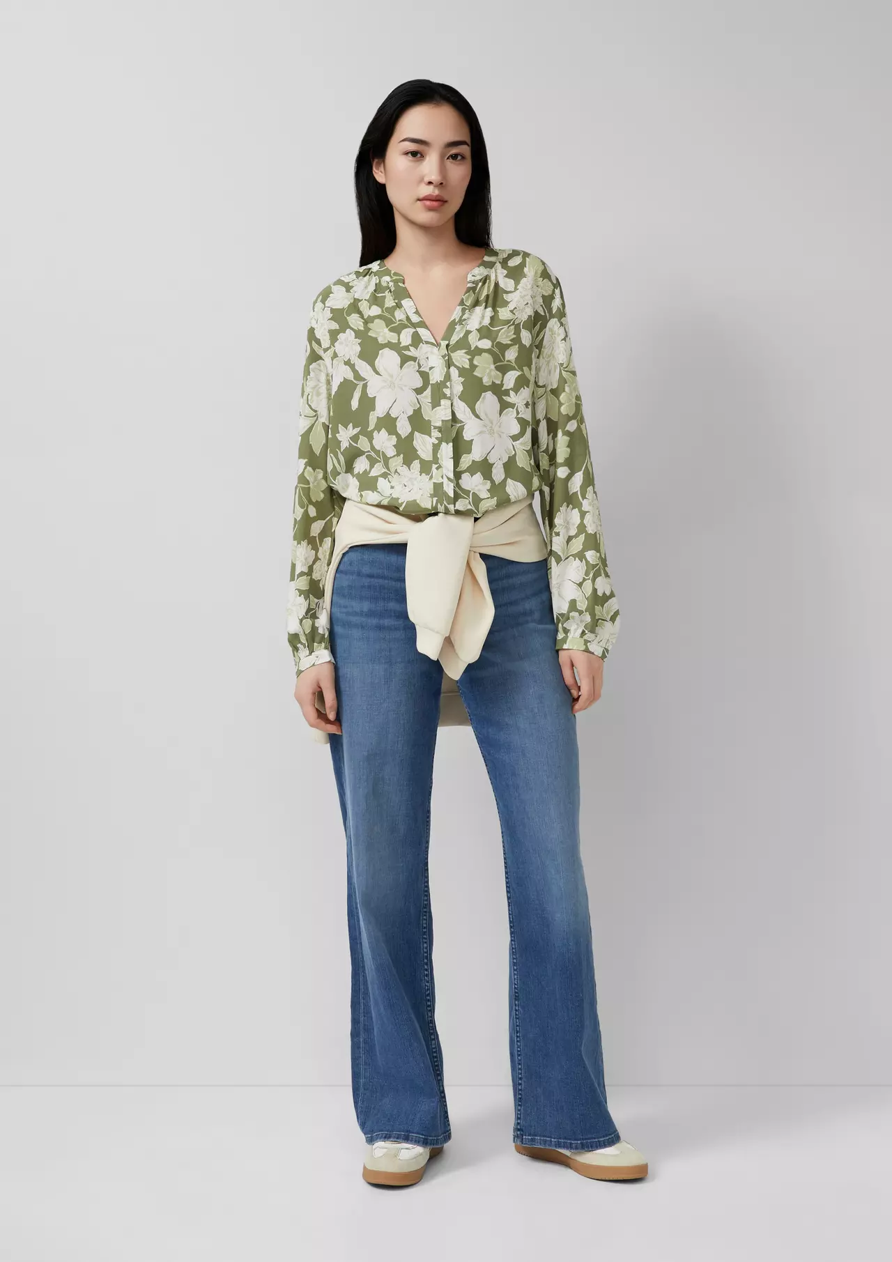S. Oliver Blouse met Print - Olive Green