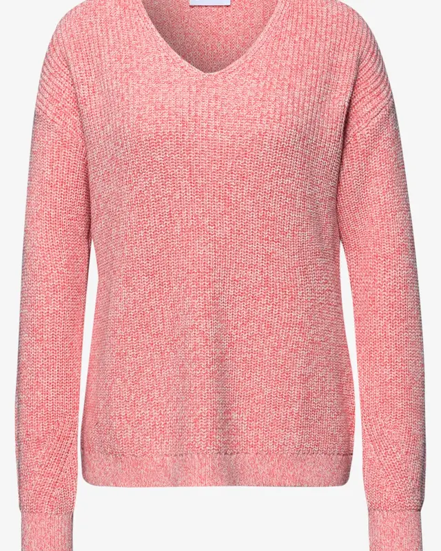 Street One Pullover Mouliné - Striking Coral