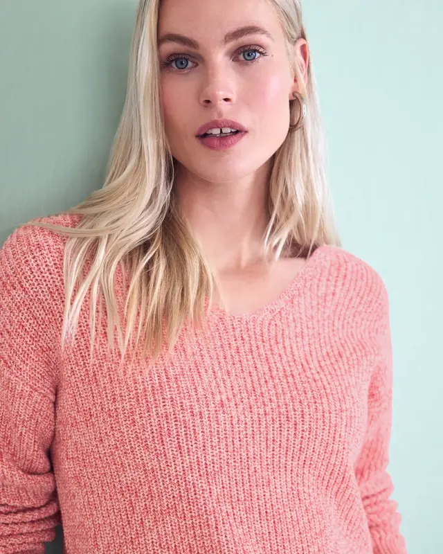 Street One Jumper Mouliné - Striking Coral