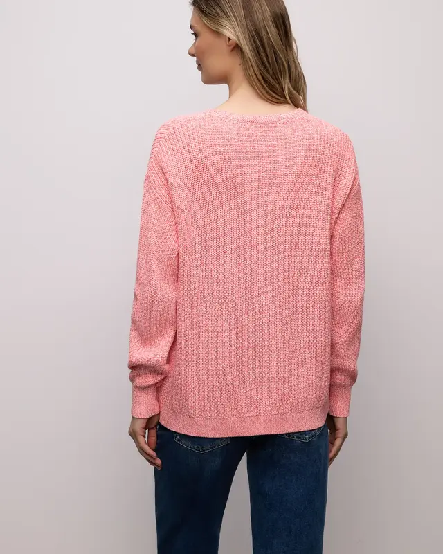 Street One Jumper Mouliné - Striking Coral