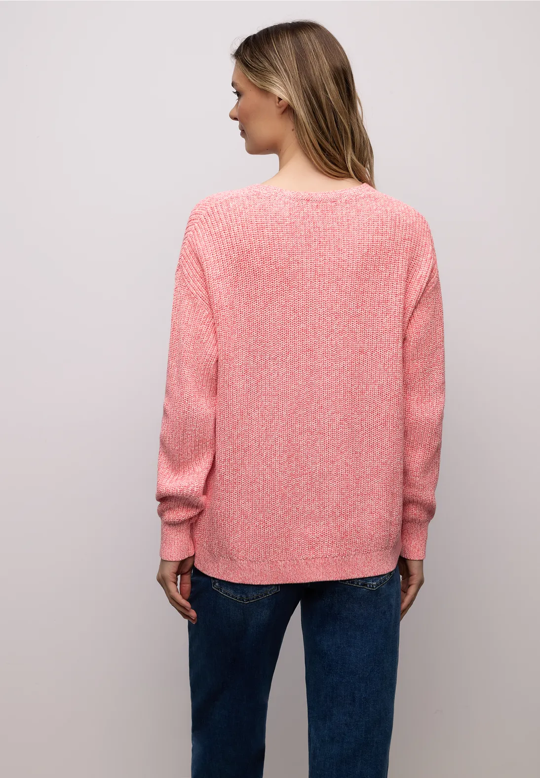 Street One Jumper Mouliné - Striking Coral