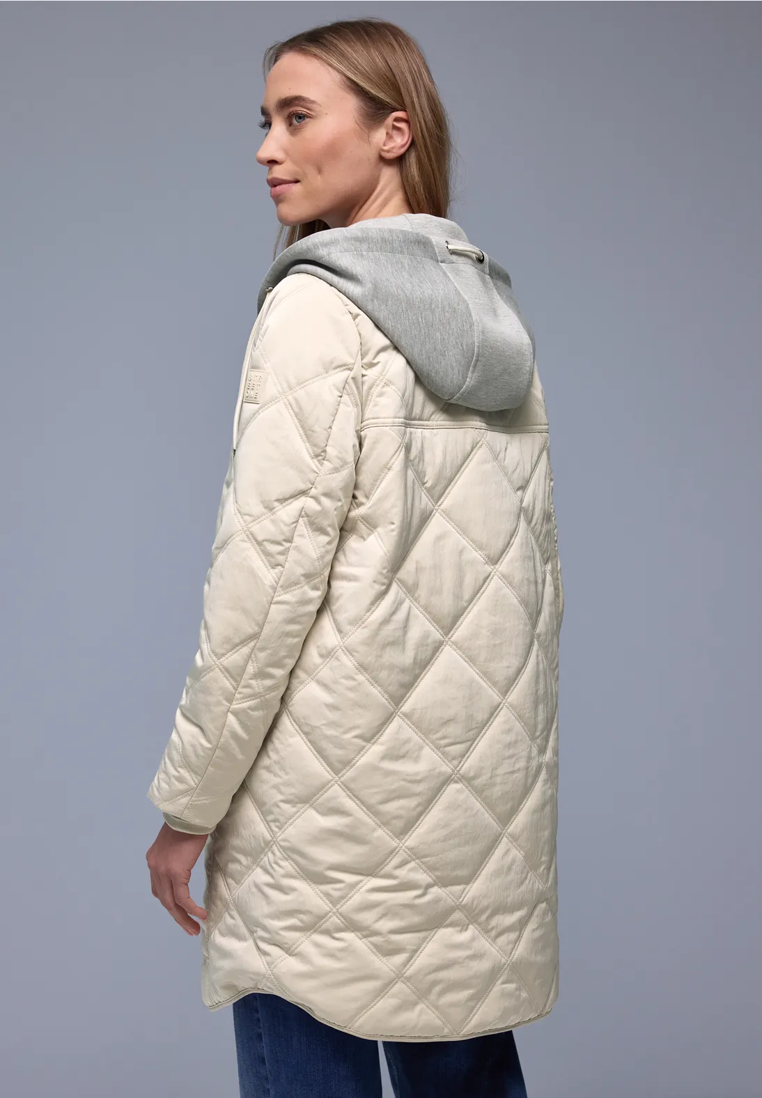 Street One Jacke mit abnehmbarer Kapuze - Powder Beige