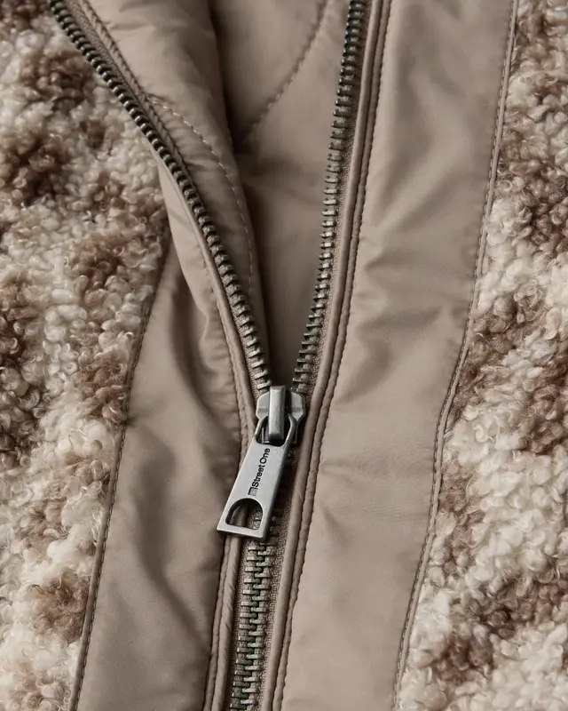 Street One Studio Blouson met Leo Patroon - Cashmere Grey