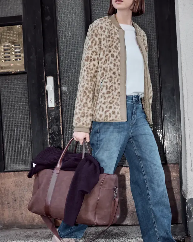 Street One Studio Blouson met Leo Patroon - Cashmere Grey