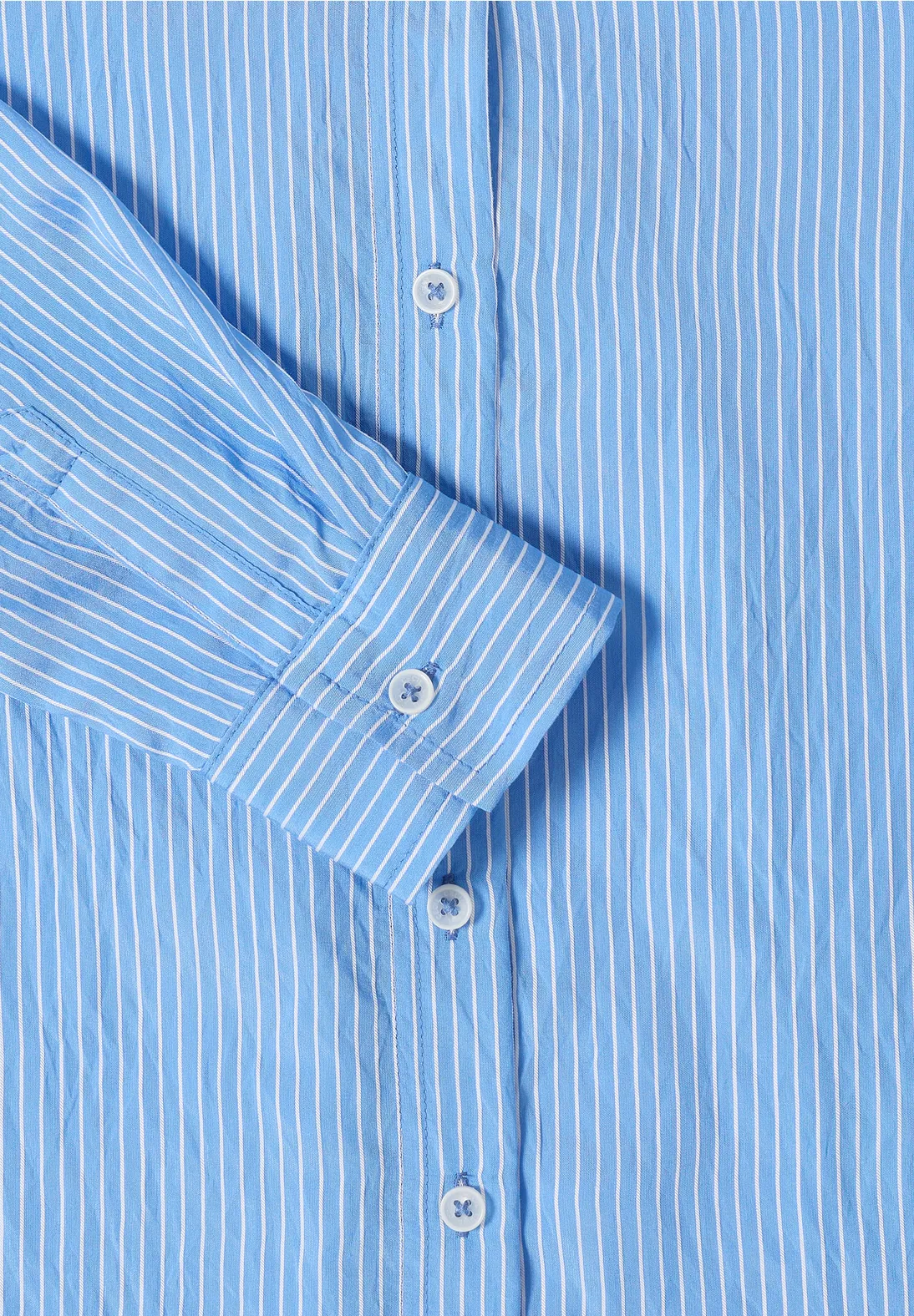 Cecil Gestreepte Overhemdblouse - Fountain Blue