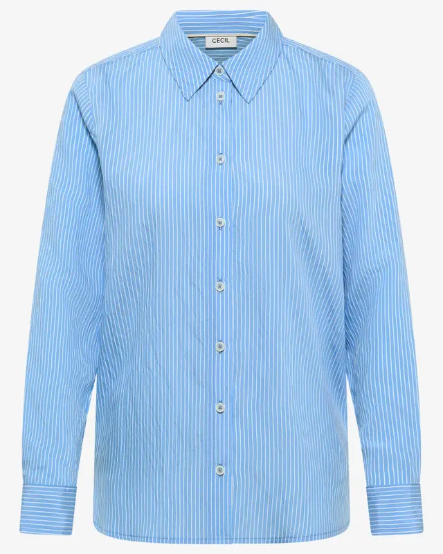 Cecil Streifen Bluse - Fountain Blue