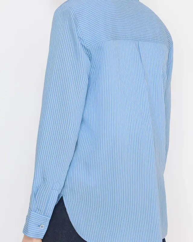 Cecil Gestreepte Overhemdblouse - Fountain Blue