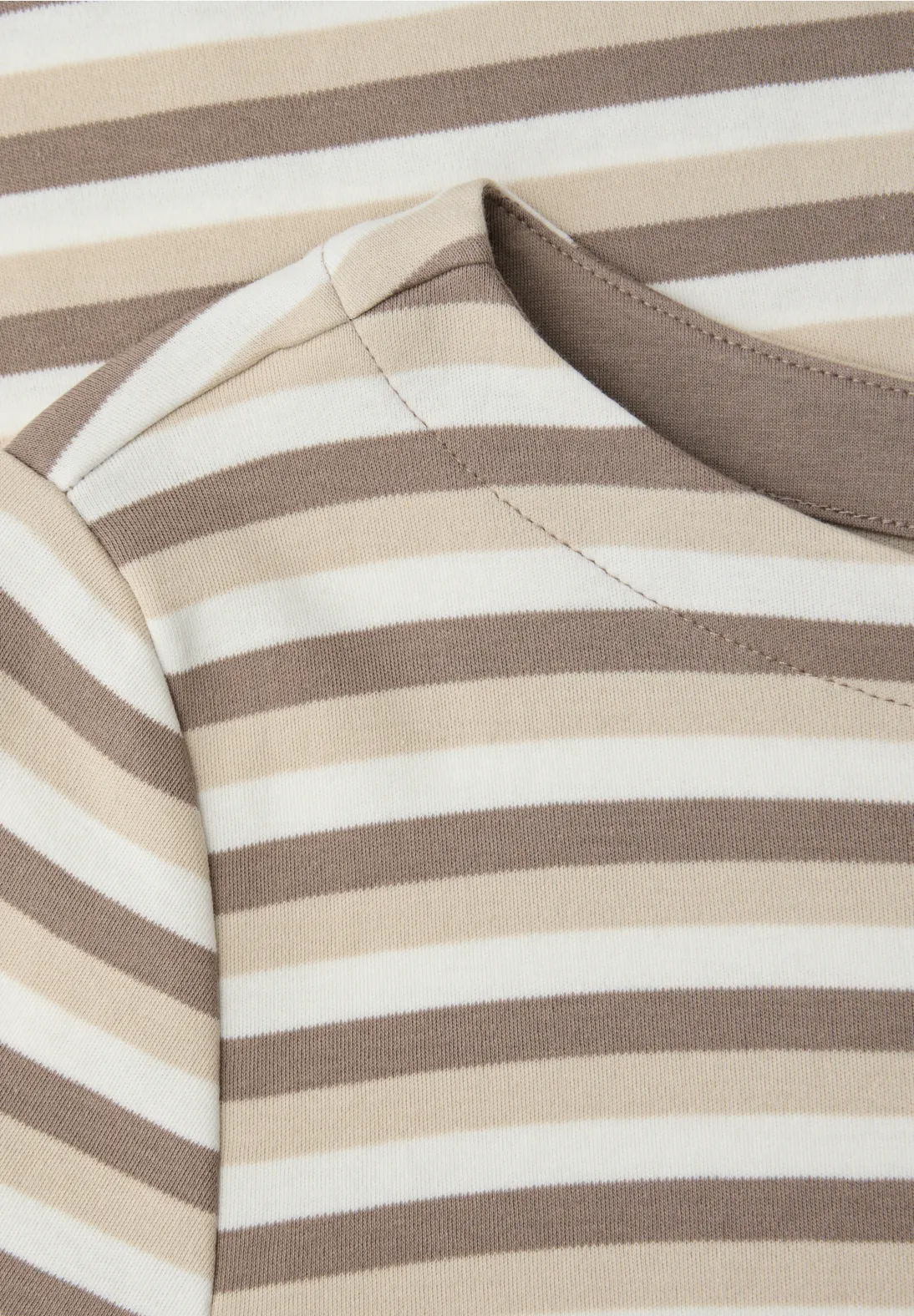 Street One Striped Shirt - Light Terra Mocha