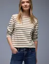 Street One Gestreiftes Shirt - Light Terra Mocha