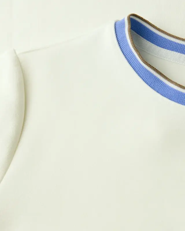 Street One T-Shirt mit Kontrastdetail - Off White