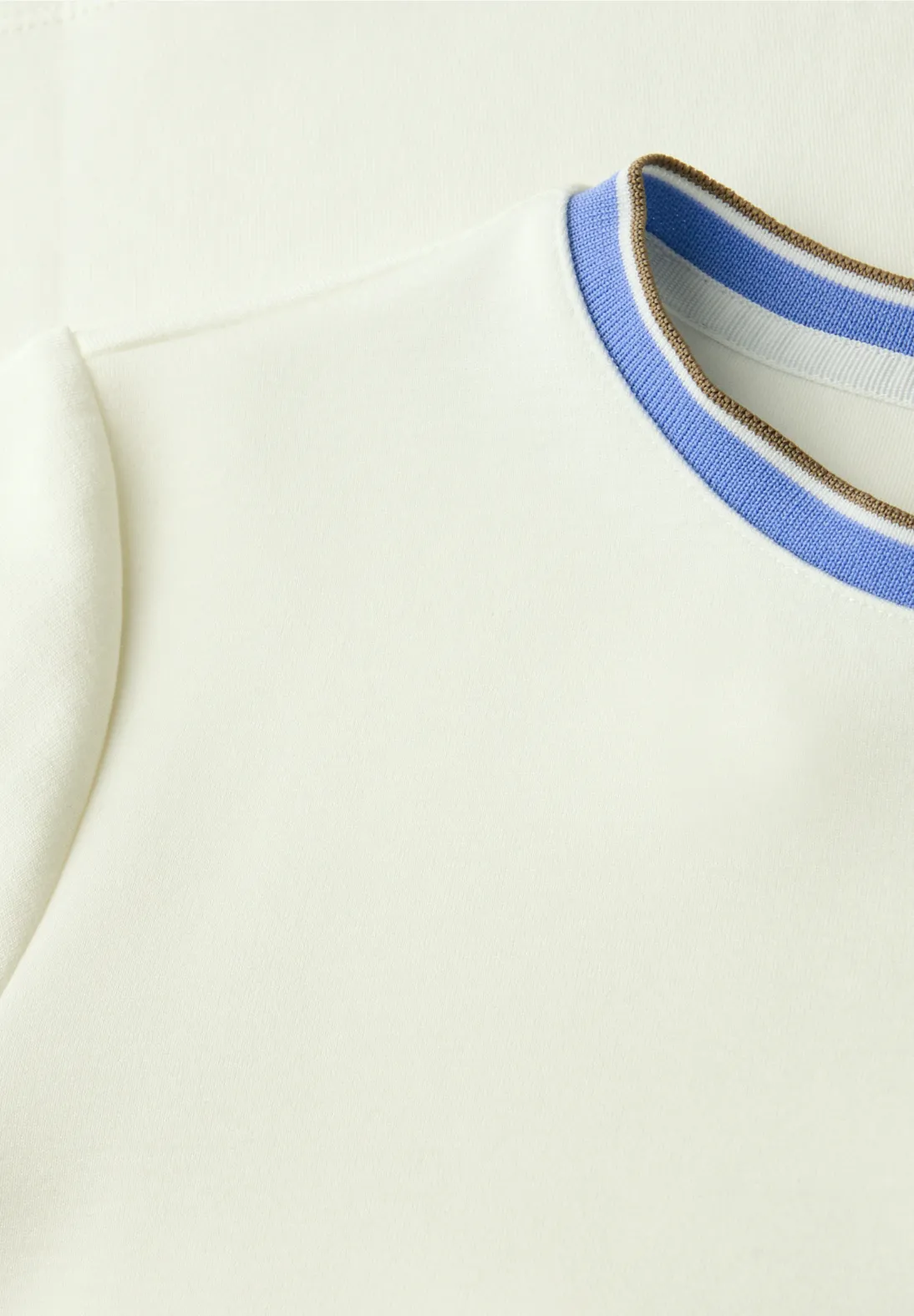 Street One T-Shirt met Contrastdetail - Off White