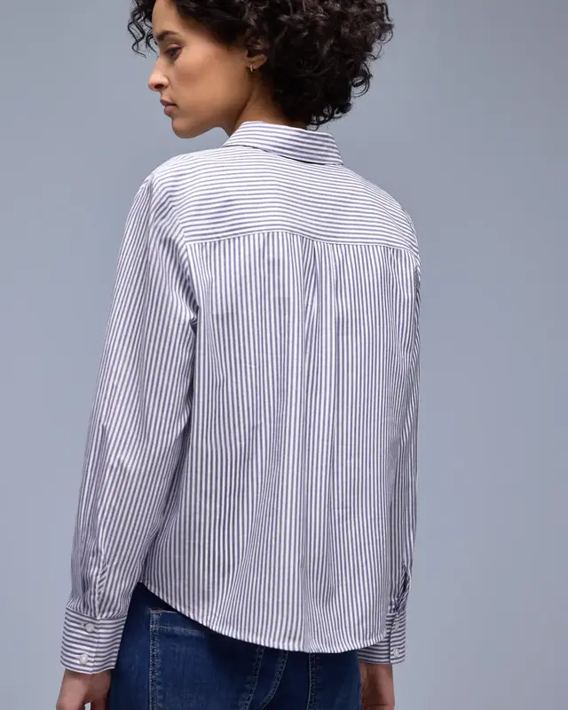 Street One Gestreept Overhemdblouse - Original Blue