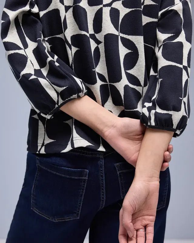 Street One Print Shirt - Shadowed Navy