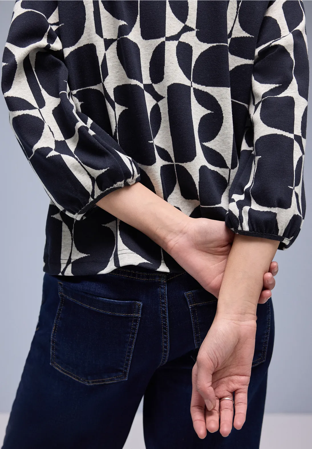 Street One Print Shirt - Shadowed Navy