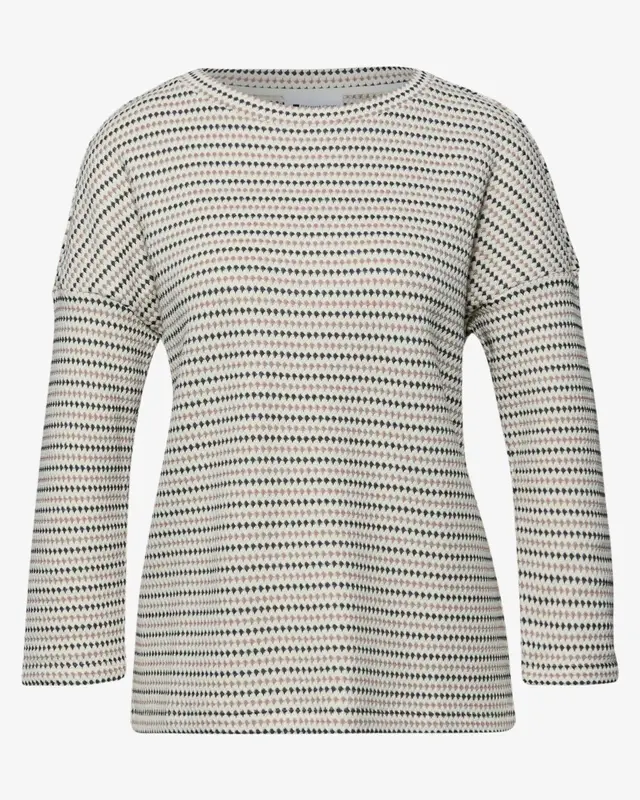 Street One Gestreiftes Shirt - Off White