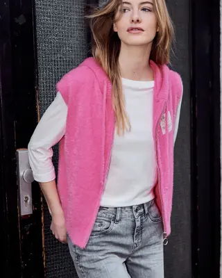 Street One Studio Soft Cardigan - Blazing Berry Melange