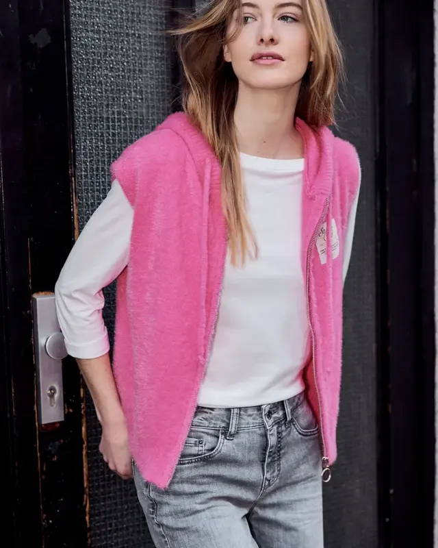 Street One Studio Zacht Vest - Blazing Berry Melange