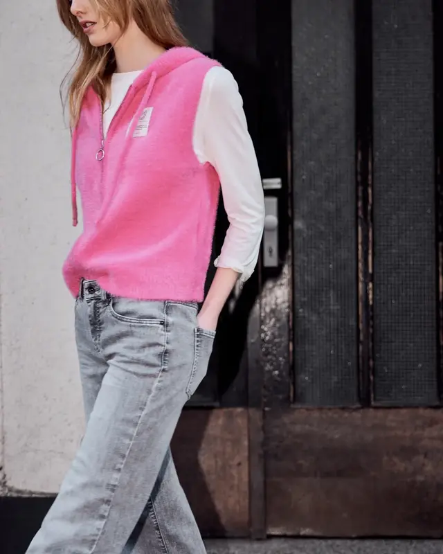 Street One Studio Zacht Vest - Blazing Berry Melange