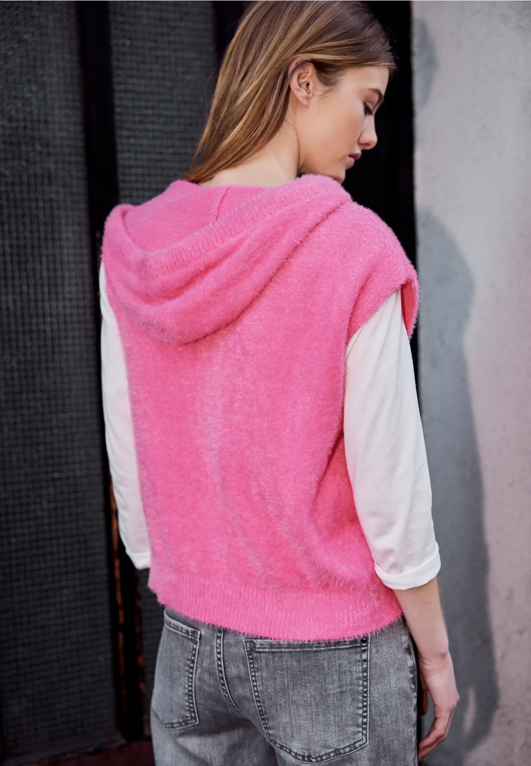 Street One Studio Zacht Vest - Blazing Berry Melange