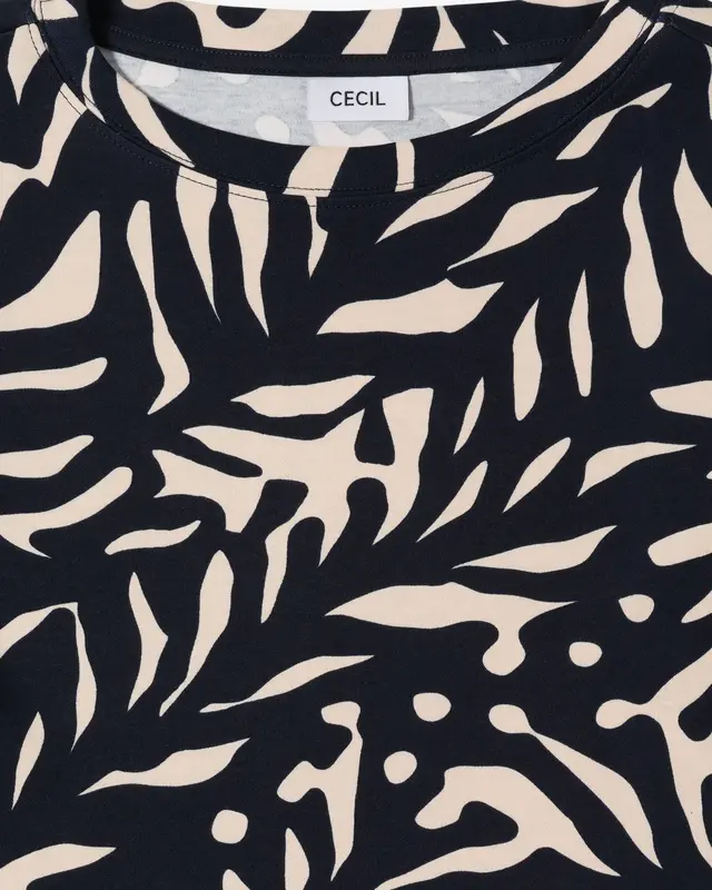 Cecil Tweekleurig Shirt - Universal Blue