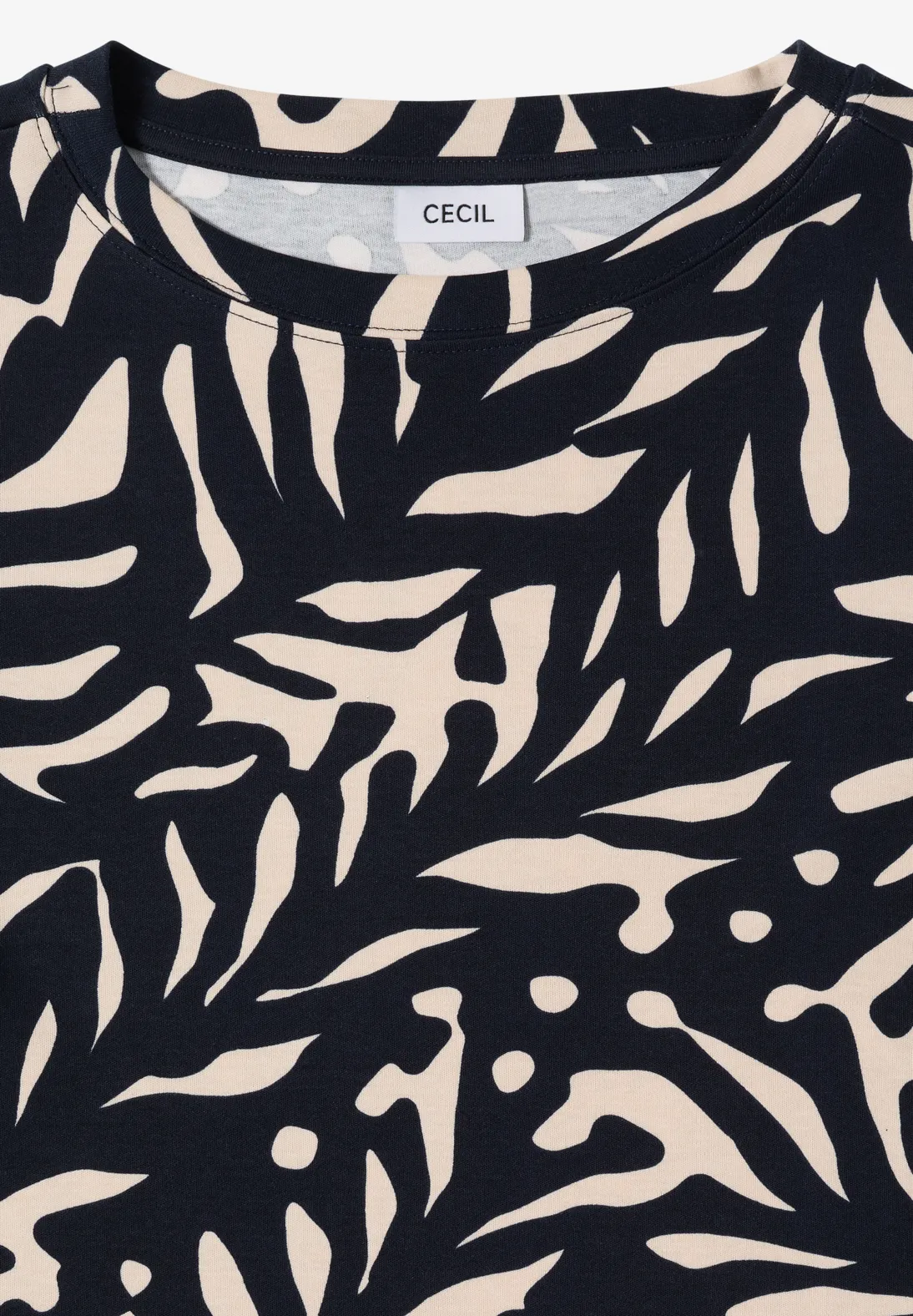 Cecil Tweekleurig Shirt - Universal Blue