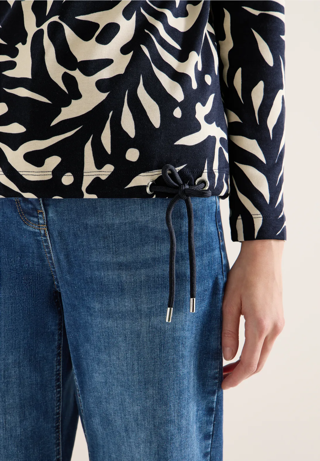 Cecil Tweekleurig Shirt - Universal Blue