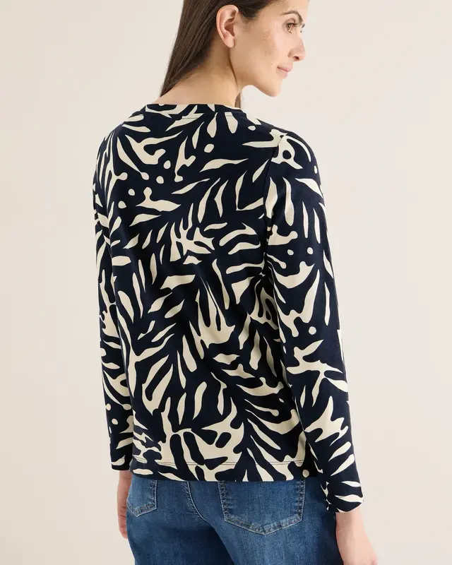 Cecil Tweekleurig Shirt - Universal Blue