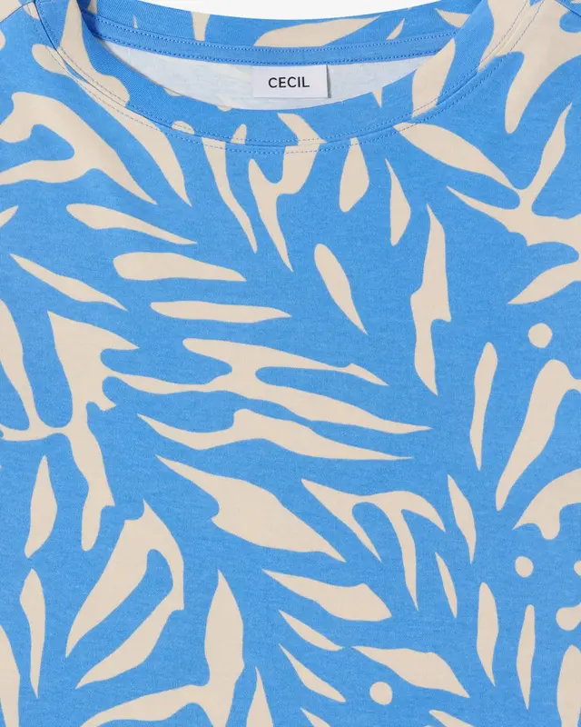 Cecil Two-Tone Shirt - Fountain Blue