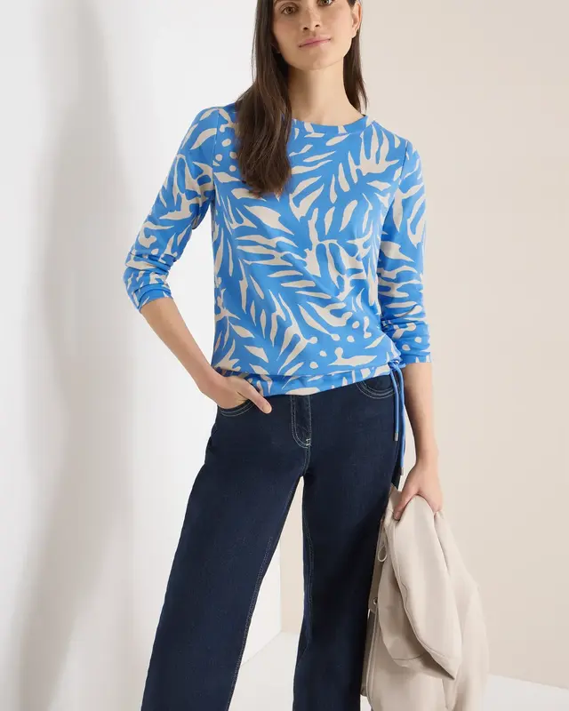 Cecil Two-Tone Shirt - Fountain Blue