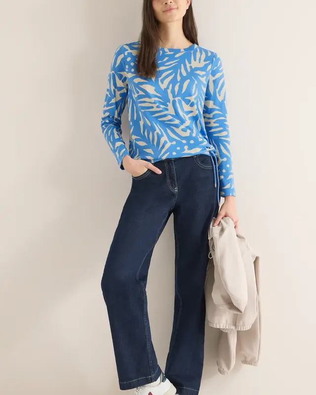 Cecil Two-Tone Shirt - Fountain Blue