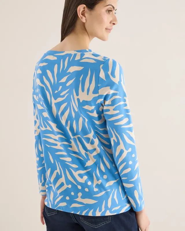 Cecil Tweekleurig Shirt - Fountain Blue