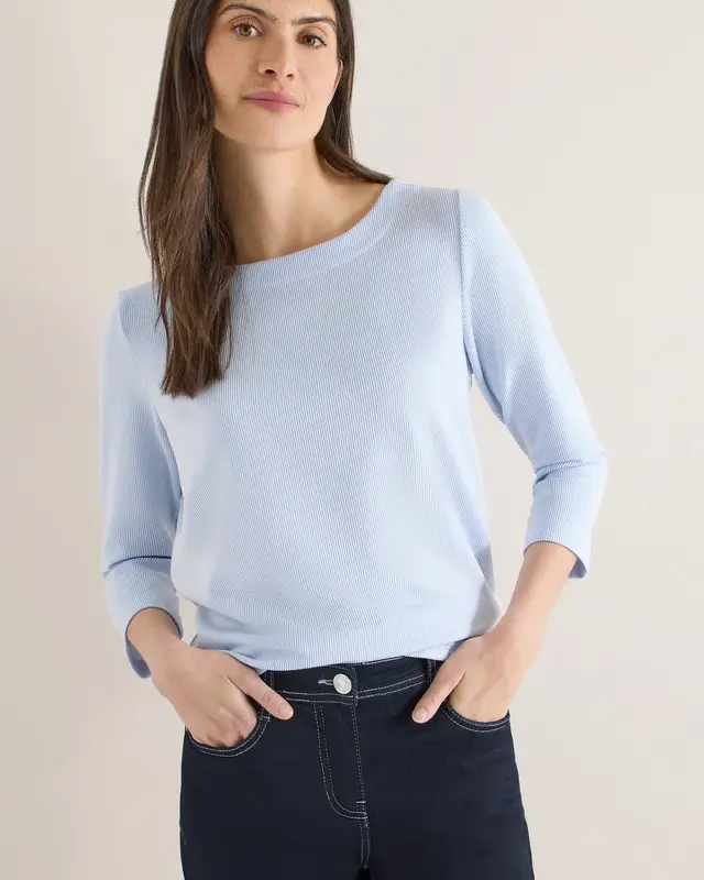 Cecil Gestreept Shirt - Cloud Blue