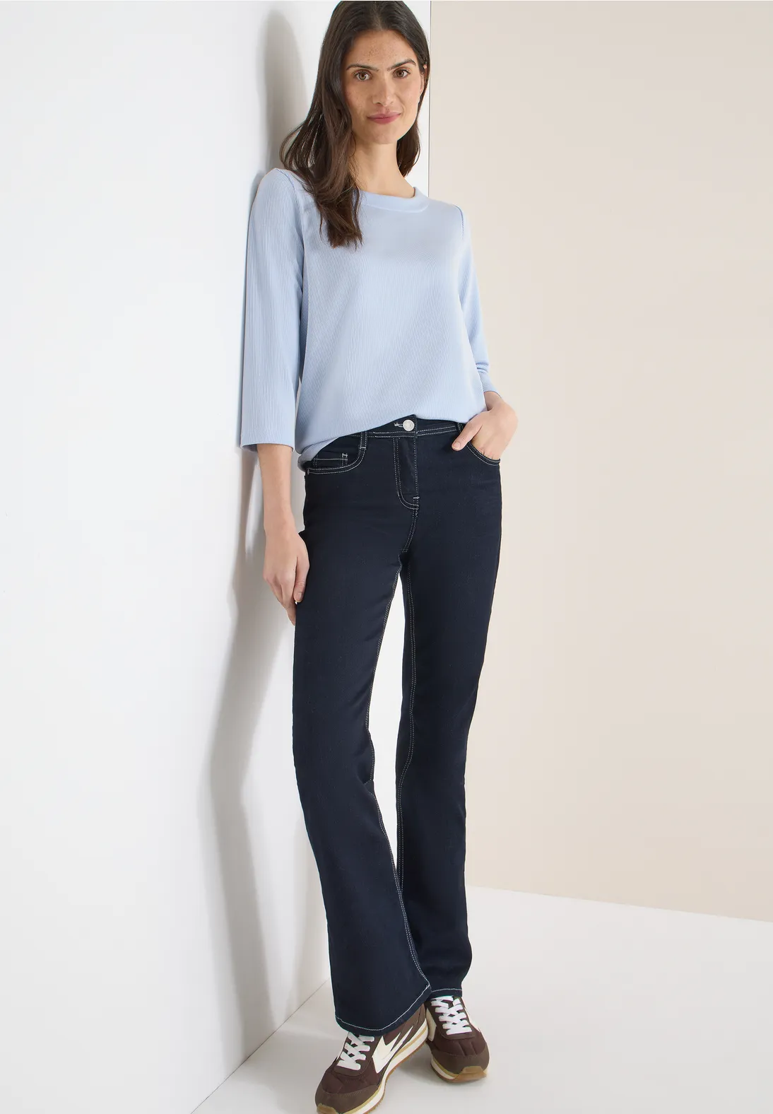 Cecil Gestreept Shirt - Cloud Blue