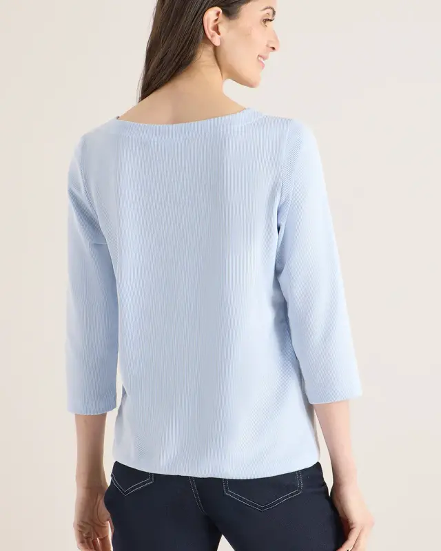 Cecil Gestreept Shirt - Cloud Blue