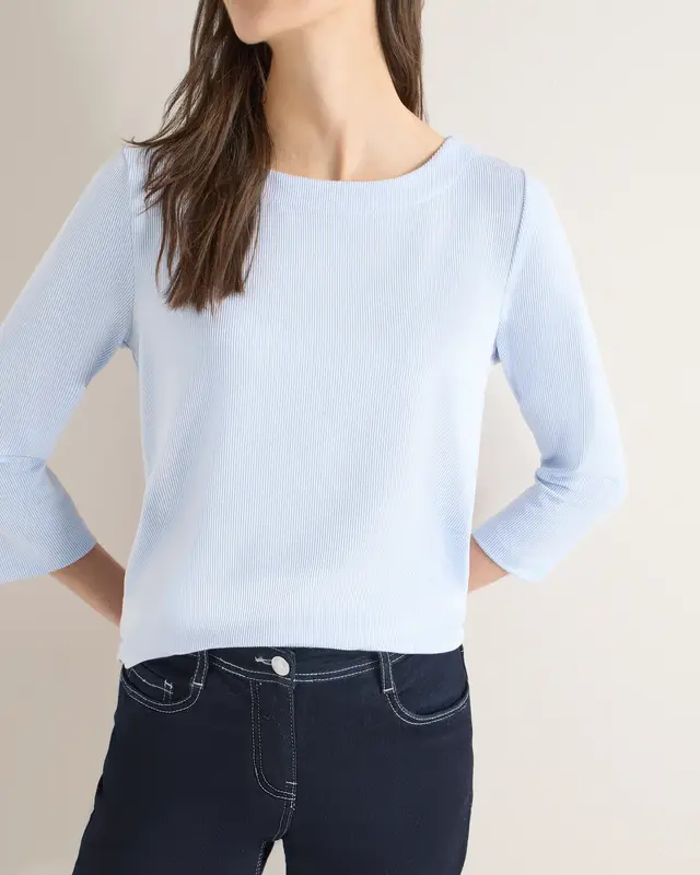 Cecil Gestreiftes Shirt - Cloud Blue