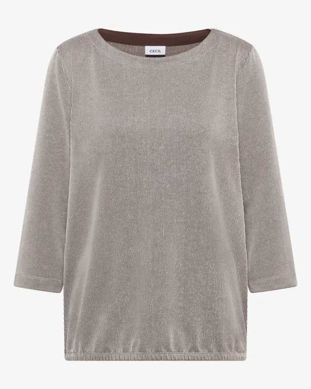 Cecil Gestreept Shirt - Macchiato Brown