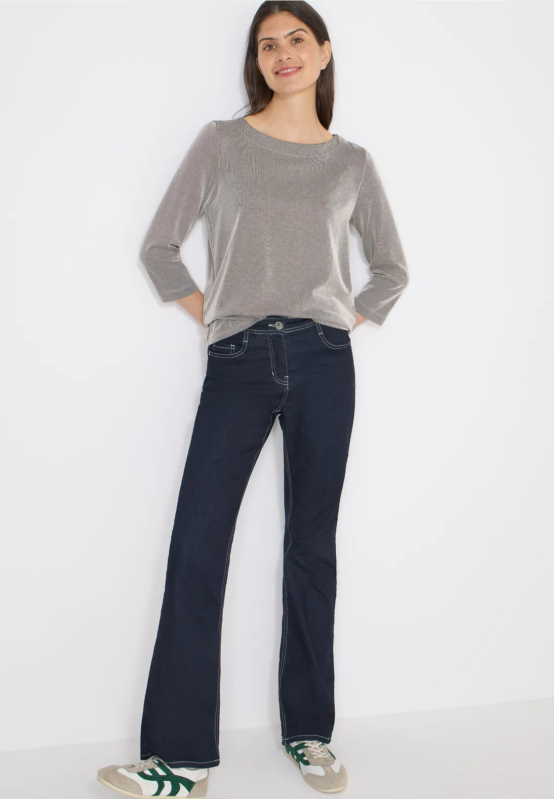 Cecil Gestreept Shirt - Macchiato Brown