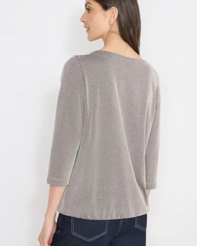 Cecil Gestreept Shirt - Macchiato Brown