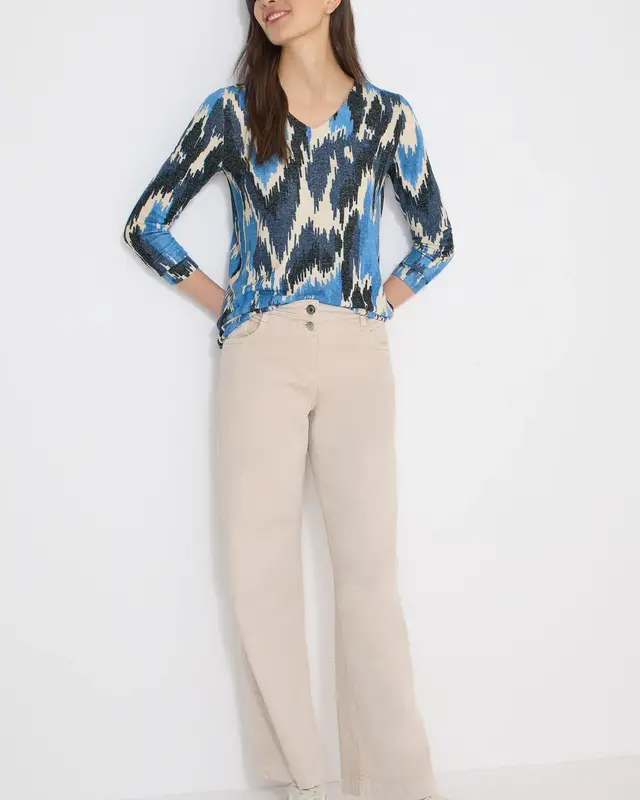 Cecil Printed Shirt - Universal Blue Melange