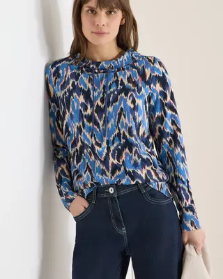 Cecil Shirt met Patroon - Cloud Blue