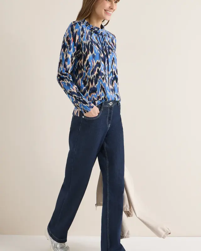 Cecil Shirt met Patroon - Cloud Blue