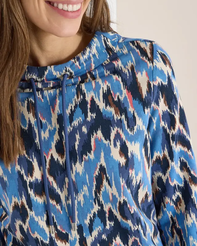 Cecil Gemustertes Shirt - Cloud Blue