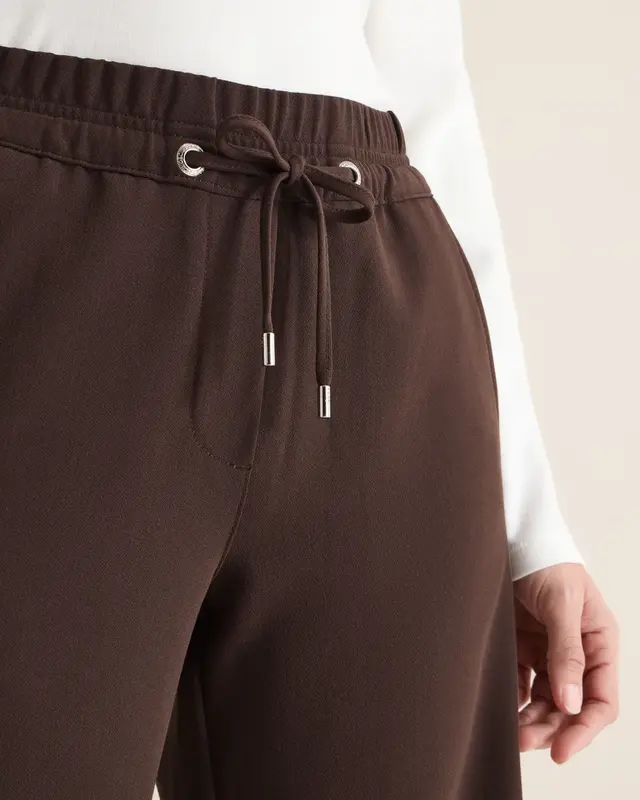 Cecil Pants with Tape Stripes - Macchiato Brown