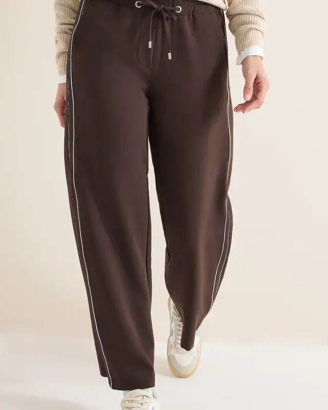 Cecil Hose mit Tapestreifen - Macchiato Brown
