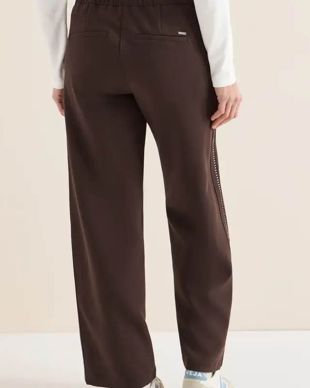 Cecil Hose mit Tapestreifen - Macchiato Brown