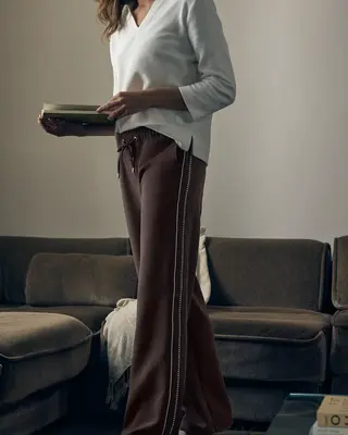 Cecil Broek met Tapestrepen - Macchiato Brown