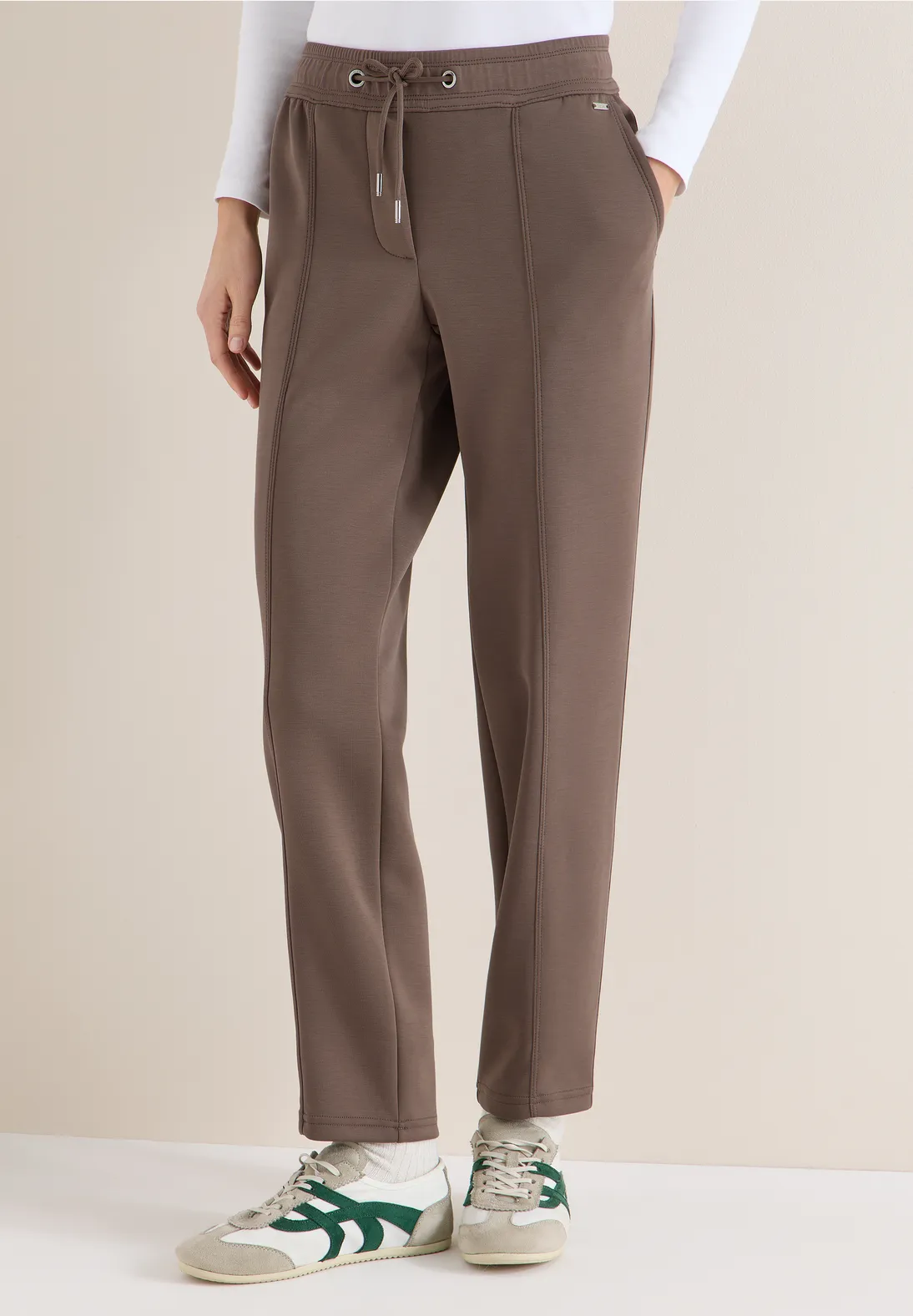 Cecil Slim Leg Pants Tracey - Urban Taupe