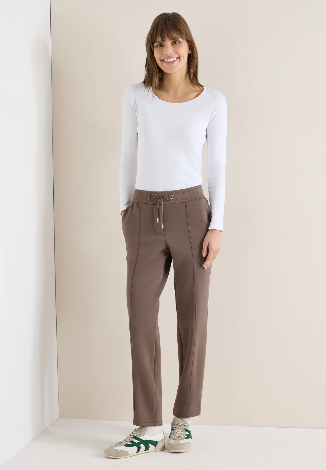 Cecil Slim Leg Hose Tracey - Urban Taupe