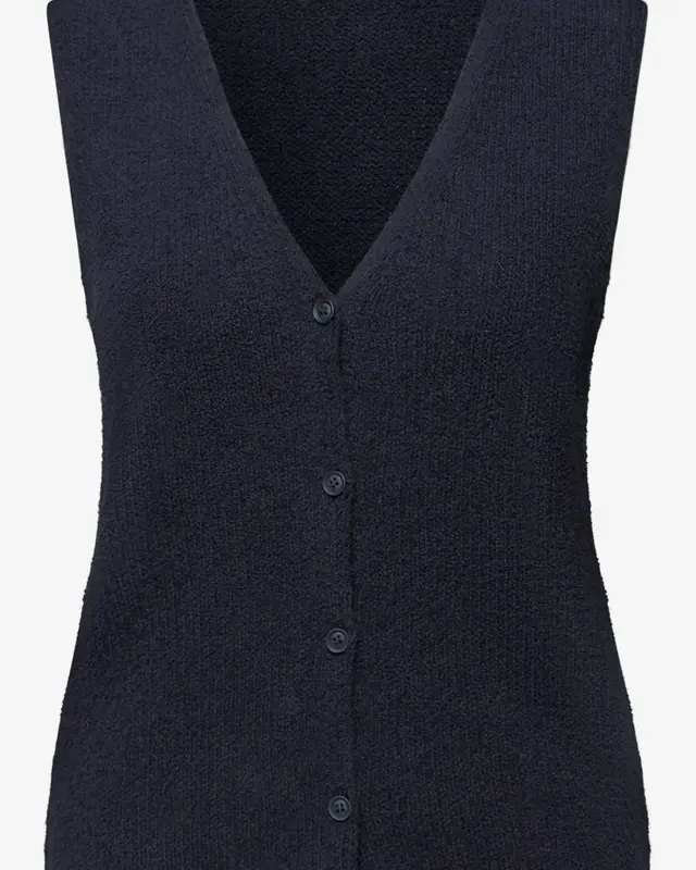 Street One Weste in Unifarbe - Shadowed Navy